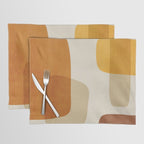 Modern Artwork Brown Tones Mustard Beige Placemat Gallery Image 1
