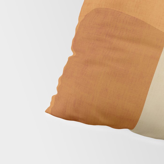 Modern Artwork Brown Tones Mustard Beige Pillow Sham Gallery Image 4