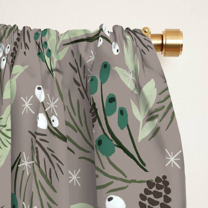 Christmas Foliage - Earth Window Curtain Gallery Image 2