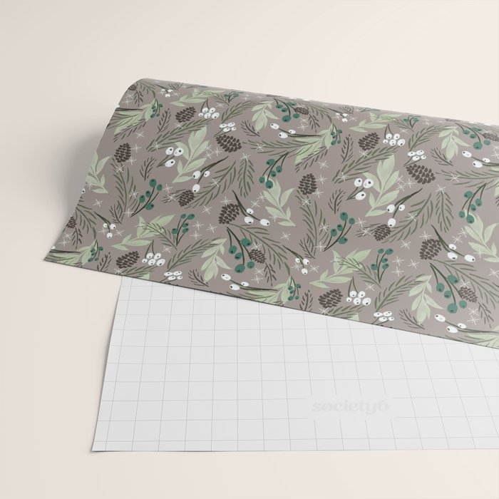 Christmas Foliage - Earth Wrapping Paper Gallery Image 2