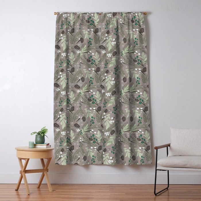 Christmas Foliage - Earth Window Curtain Gallery Image 1
