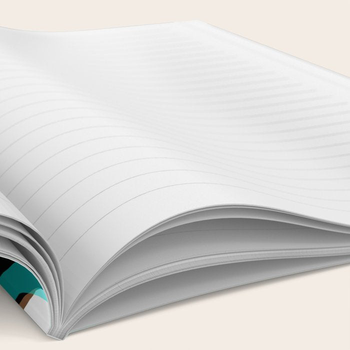 Liquify - Brown, Turquoise, Teal, Black, White Notebook Gallery Image 2