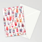 Christmas Winter Cute Reindeers Stationery Card Gallery Image 2