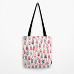Christmas Winter Cute Reindeers Tote Bag Gallery Image 2