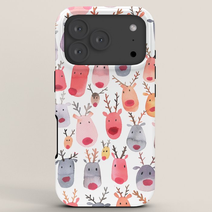 Christmas Winter Cute Reindeers iPhone Case Gallery Image 7