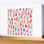 Christmas Winter Cute Reindeers Wall Mural Gallery Image 2
