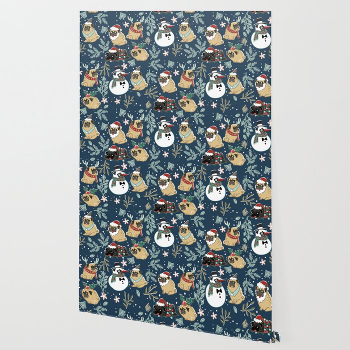 Christmas Pugs Wallpaper Gallery Image 2