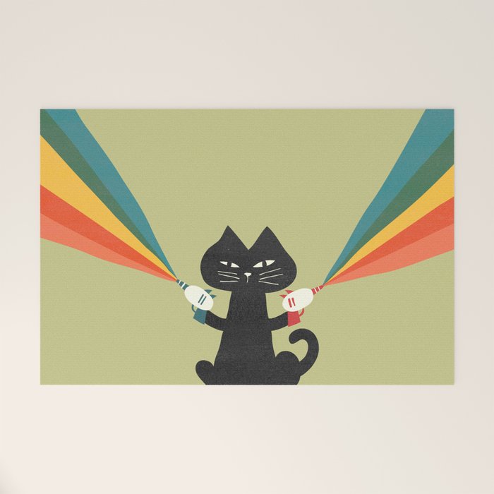 Ray gun cat Welcome Mat Gallery Image 1