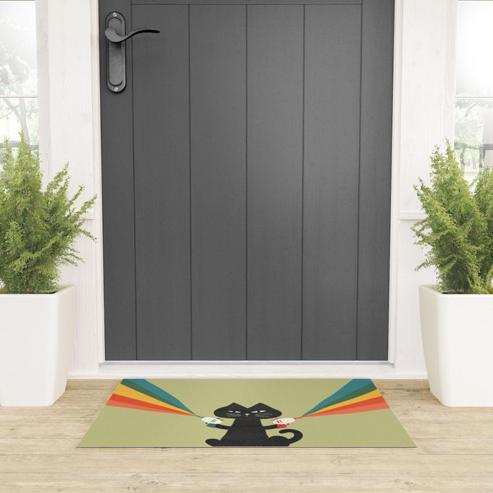 Ray gun cat Welcome Mat Gallery Image 3