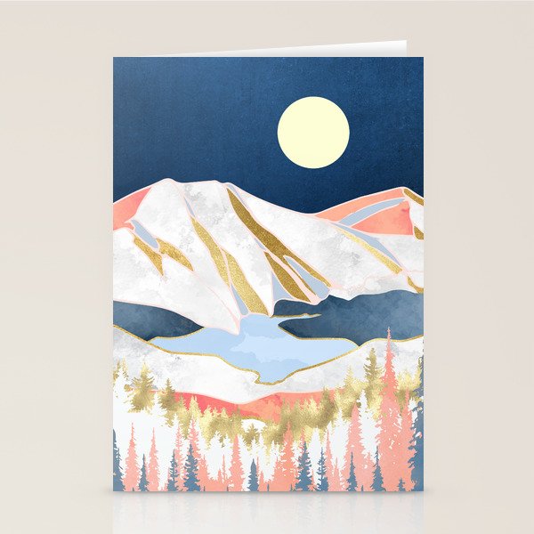Lake Mountains Stationery Card Gallery Image 1