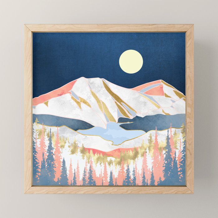 Lake Mountains Mini Art Print Gallery Image 1