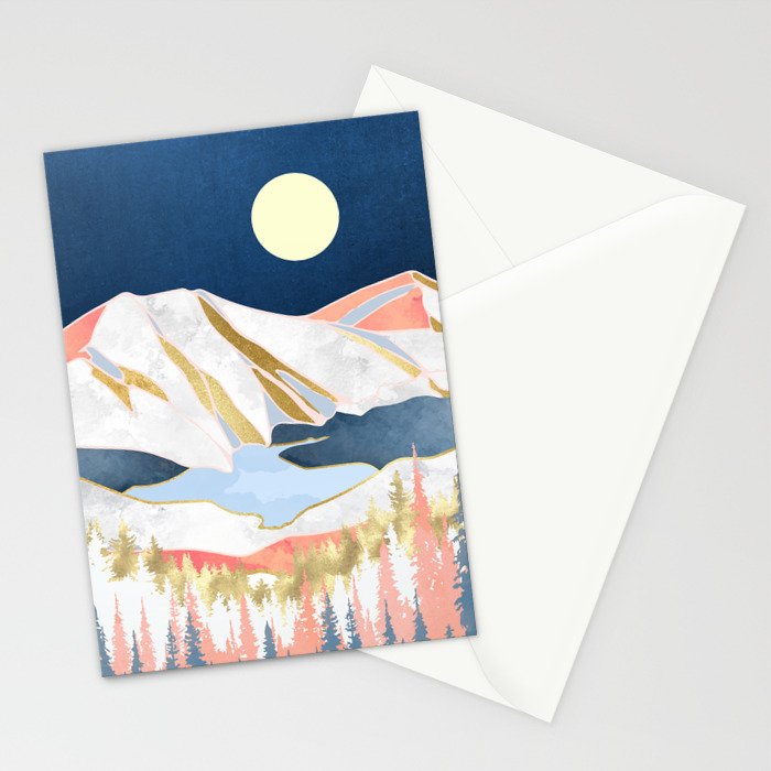 Lake Mountains Stationery Card Gallery Image 2