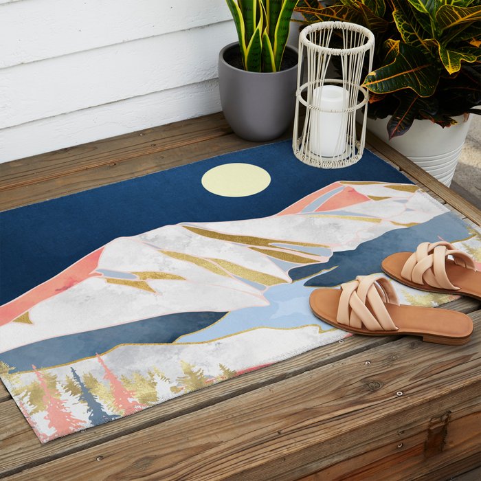 Lake Mountains Outdoor Rug Gallery Image 2