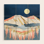 Lake Mountains Wood Wall Art Gallery Image 1