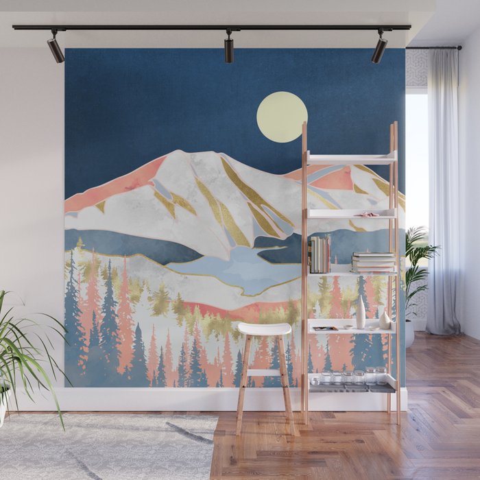 Lake Mountains Wall Mural Gallery Image 1