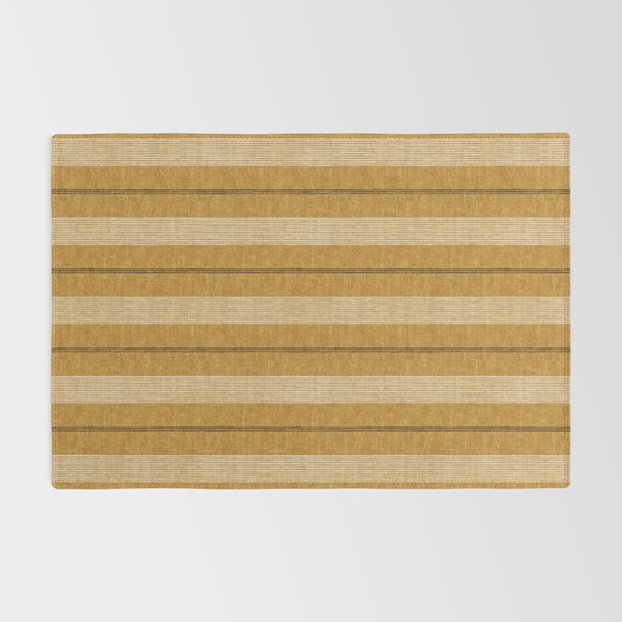 ivy stripes - mustard and black Rug Gallery Image 2