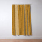 ivy stripes - mustard and black Window Curtain Gallery Image 3