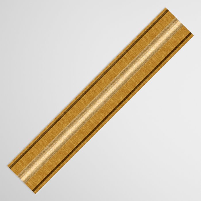 ivy stripes - mustard and black Table Runner Gallery Image 3