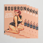 "The Babes Of Bourbon: Hands Off Her Whiskey" Vintage Curvy Pinup Girl Wrapping Paper Gallery Image 3