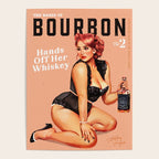 "The Babes Of Bourbon: Hands Off Her Whiskey" Vintage Curvy Pinup Girl Poster Gallery Image 4
