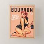 "The Babes Of Bourbon: Hands Off Her Whiskey" Vintage Curvy Pinup Girl Mini Art Print Gallery Image 1
