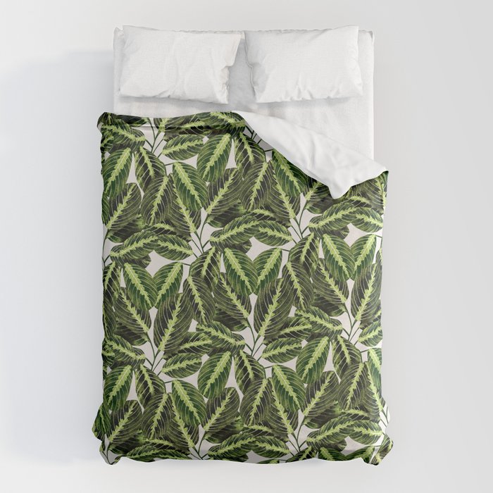 Maranta Lemon lime interior Plant Duvet Cover Gallery Image 6