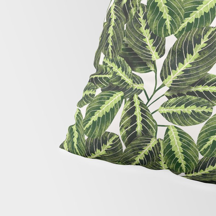 Maranta Lemon lime interior Plant Pillow Sham Gallery Image 4