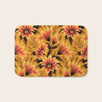 Gazania Floral - Orange Gold Bath Mat Gallery Image 1