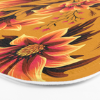 Gazania Floral - Orange Gold Bath Mat Gallery Image 3