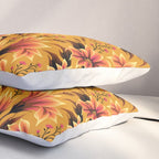Gazania Floral - Orange Gold Pillow Sham Gallery Image 3