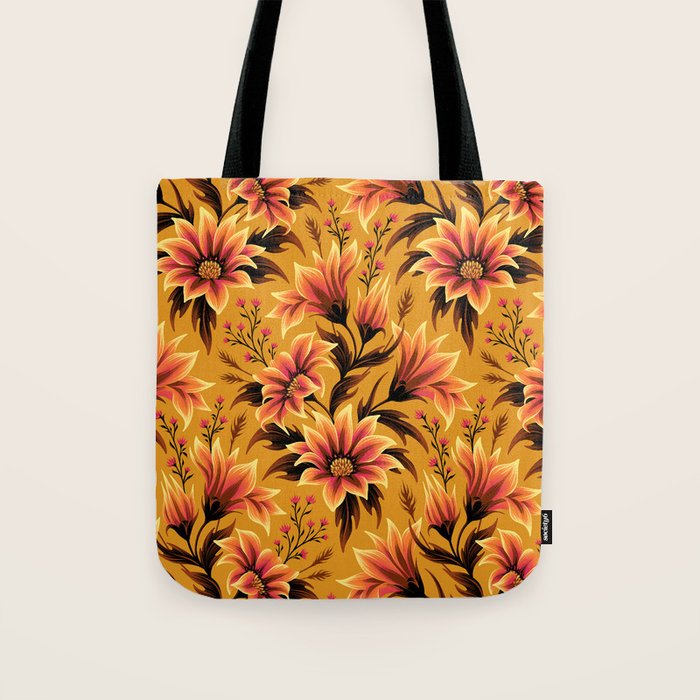 Gazania Floral - Orange Gold Tote Bag Gallery Image 1