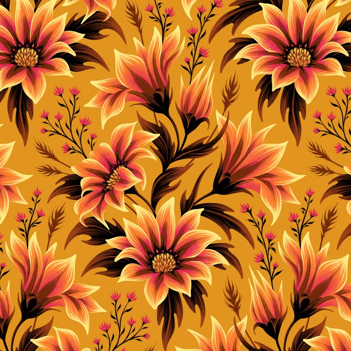 Gazania Floral - Orange Gold Coffee Mug Gallery Image 2