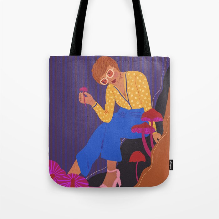 Mushrooms girl Tote Bag Gallery Image 1
