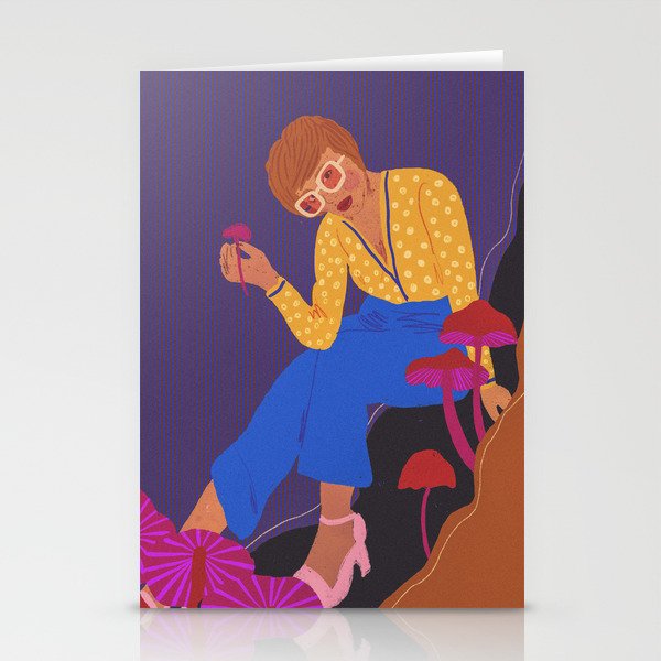 Mushrooms girl Stationery Card Gallery Image 2