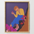 Mushrooms girl Serving Tray Gallery Image 1