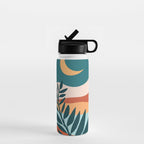 Moonlit Mediterranean Abstract Landscape Water Bottle Gallery Image 1