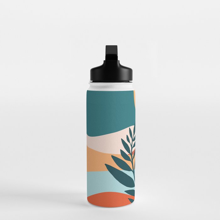Moonlit Mediterranean Abstract Landscape Water Bottle Gallery Image 3