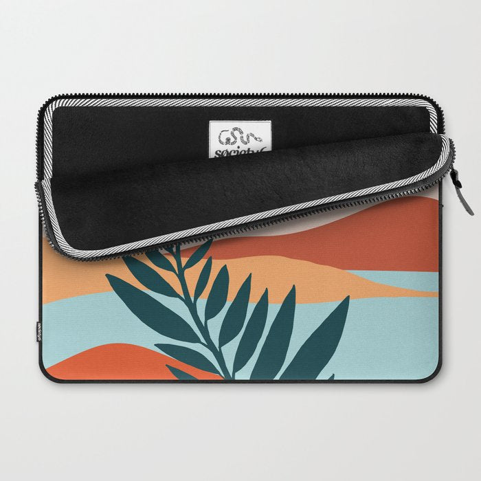 Moonlit Mediterranean Abstract Landscape Laptop Sleeve Gallery Image 2