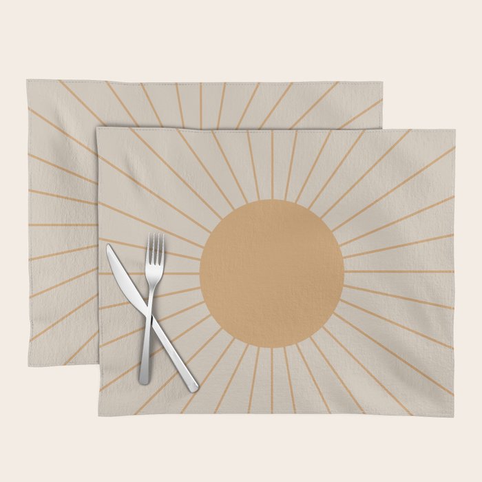 Minimal Sunrays Placemat Gallery Image 1