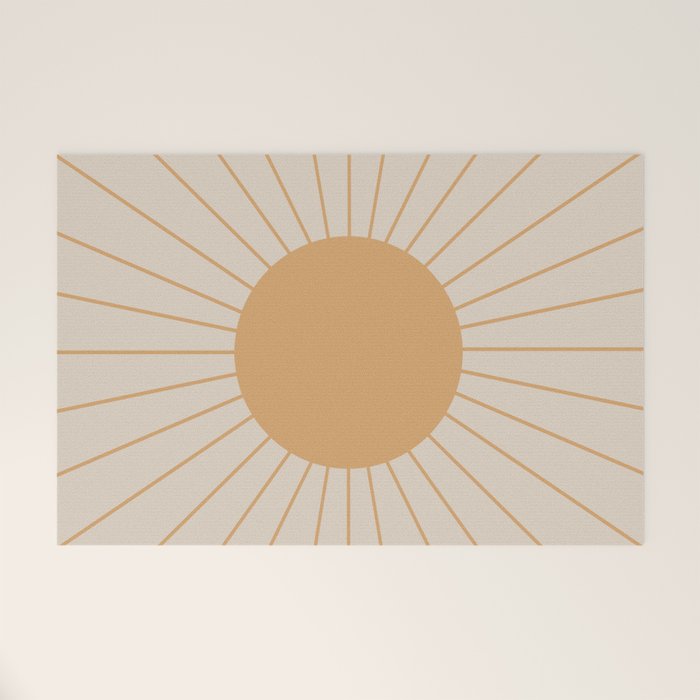 Minimal Sunrays Welcome Mat Gallery Image 1