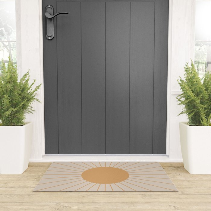 Minimal Sunrays Welcome Mat Gallery Image 3