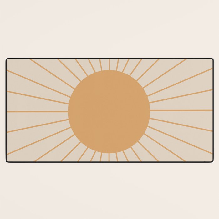 Minimal Sunrays Desk Mat Gallery Image 3