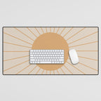 Minimal Sunrays Desk Mat Gallery Image 1