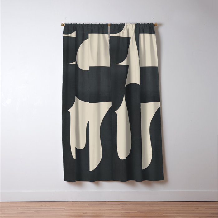Modern Abstract Minimal Shapes 37 Window Curtain Gallery Image 3