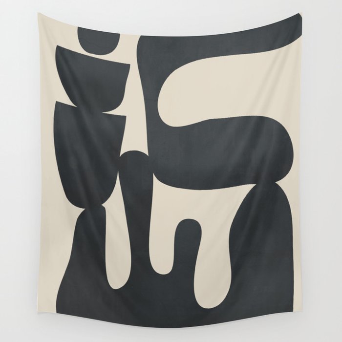 Modern Abstract Minimal Shapes 37 Wall Tapestry Gallery Image 1
