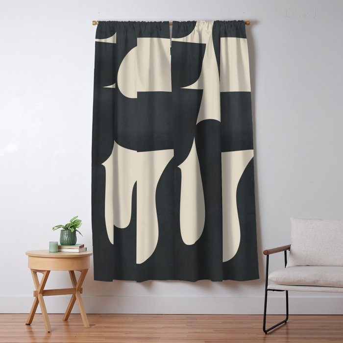Modern Abstract Minimal Shapes 37 Window Curtain Gallery Image 5