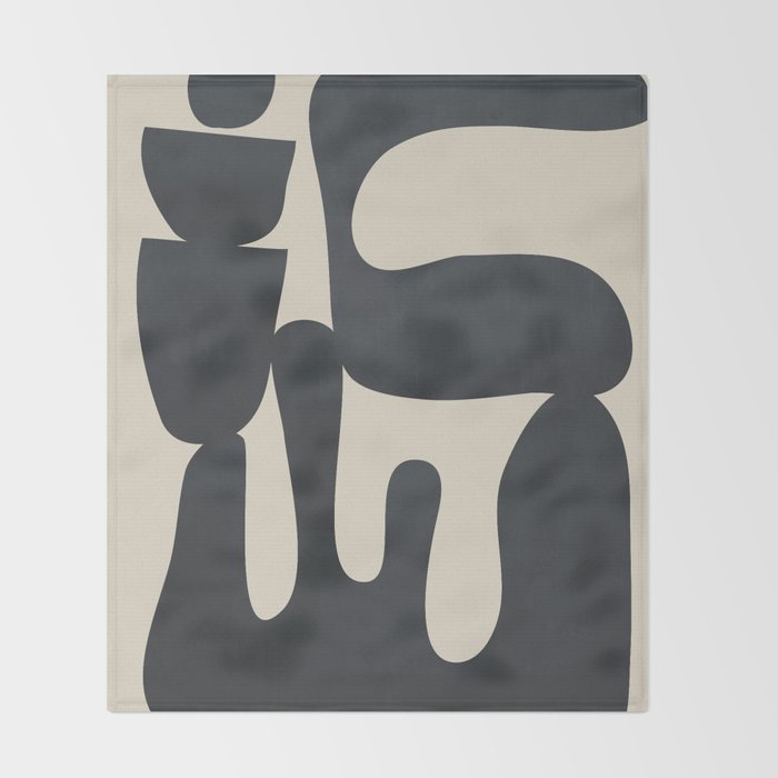 Modern Abstract Minimal Shapes 37 Throw Blanket Gallery Image 2