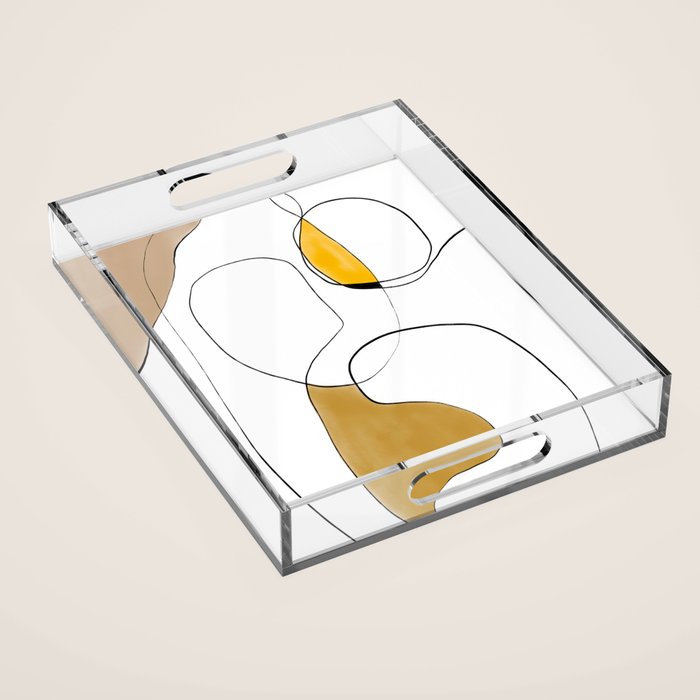 Lines Organic Shapes Acrylic Tray Gallery Image 1