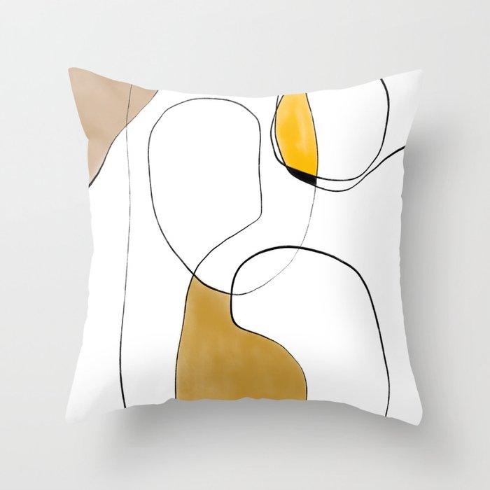 Lines Organic Shapes Throw Pillow Gallery Image 6