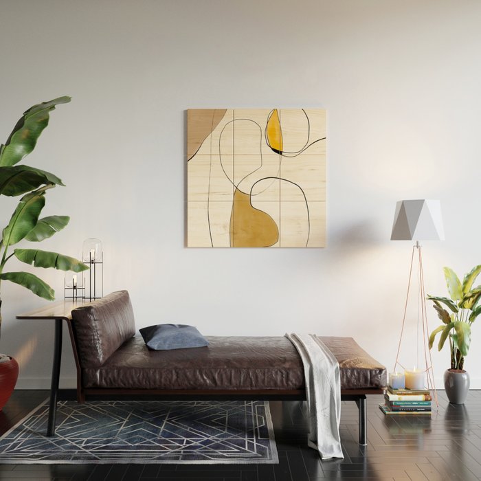 Lines Organic Shapes Wood Wall Art Gallery Image 2